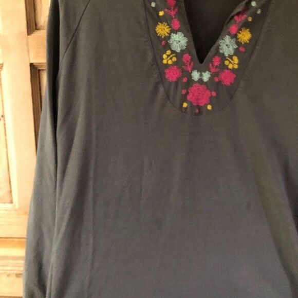 Maloja Medium Longsleeve Gray Embroidered Blouse‎ - Picture 6 of 10